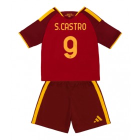 AS Roma Santiago Castro #9 Hemmakläder Barn 2026-27 Kortärmad (+ Korta byxor)